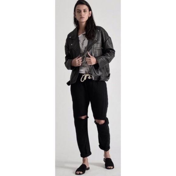 One Teaspoon Pants - NWT One Teaspoon Shabbies Drawstring Boyfriend Jeans in fox black